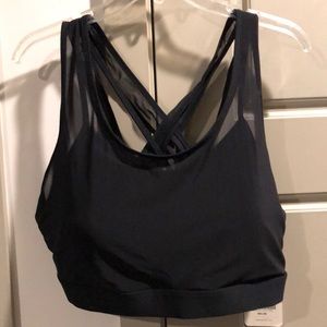 Black Fabletics sports bra